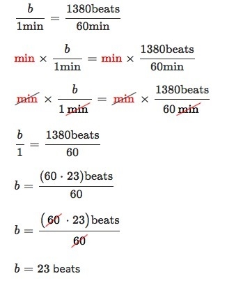 The heart of an elephant at rest, will beat an average of 1320 beats in 60 min. What-example-1