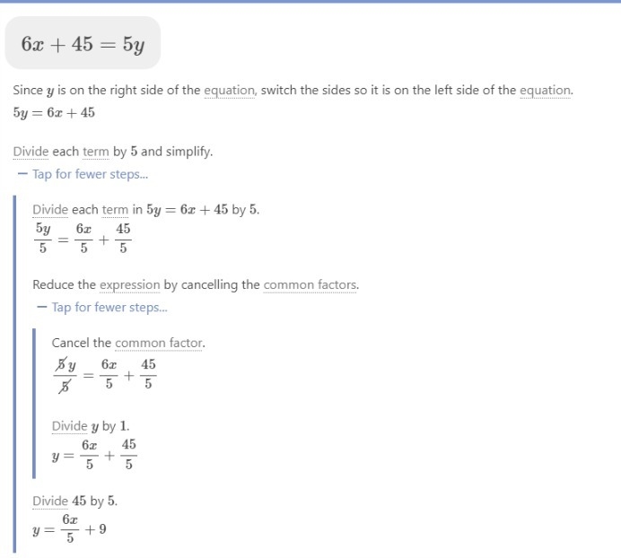 How do you solve 6x+45=5y-example-1