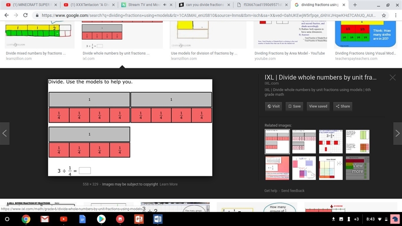 Can you divide fractions using models which one is your favorite and why? HURRY HURRY-example-1