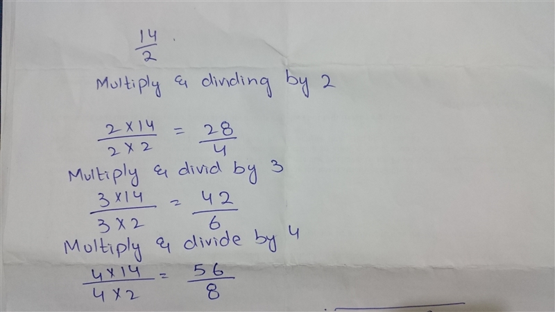 What are 3 equivalent ratios for 14/2-example-1