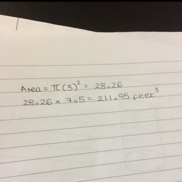 20pts!!!! SOMEBODY HELP MEEEE A cylinder-shaped water tower has a height of 7.5 feet-example-1