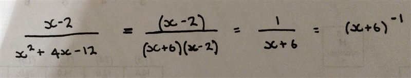 Simplify. x-2/x^2+4x-12-example-1