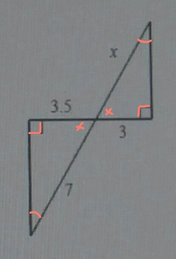 Find the lenght of x-example-1