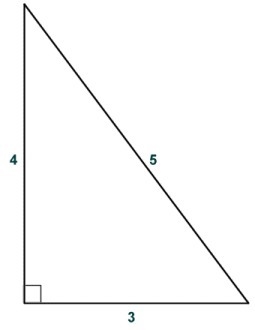 Draw a right triangle with side lengths of 3, 4, and 5 units.-example-1