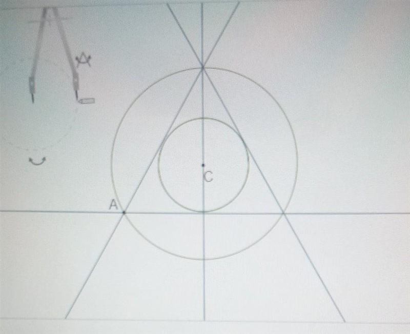 Construct an equilateral triangle with vertex A inscribed in the given circle-example-1