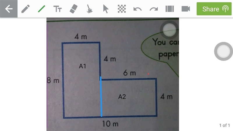 Rubin drew this diagram of his garden.how can you dividethe shape to find the area-example-1