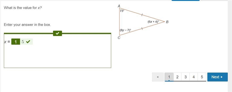 What is the value for x? Enter your answer in the box.-example-1