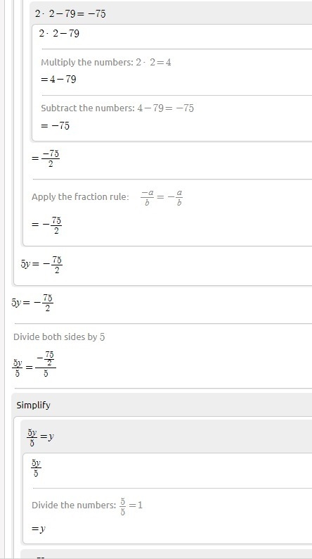 Please help Solve for y. −140=18+4(5y−2)-example-2