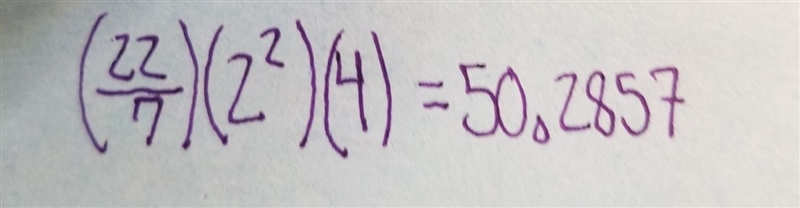 If the radius of the base is 2, and the height is 4, what is the volume of the cylinder-example-1