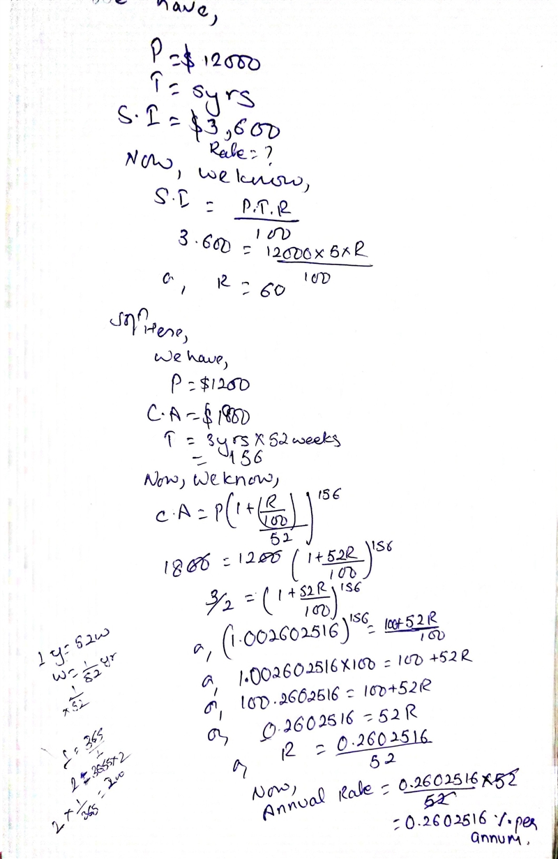 If $1200 grows to $1800 after 3 with interest compounding weekly what was the annual-example-1
