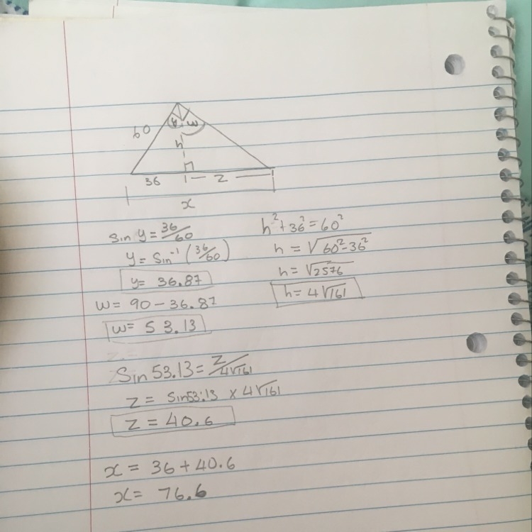 Find the missing length indicated. leave your answer in simplest radical form-example-1