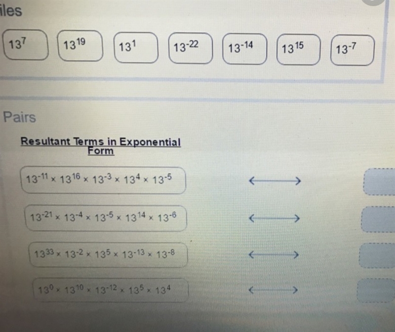 nstructions:Drag the tiles to the correct boxes to complete the pairs. Not all tiles-example-1