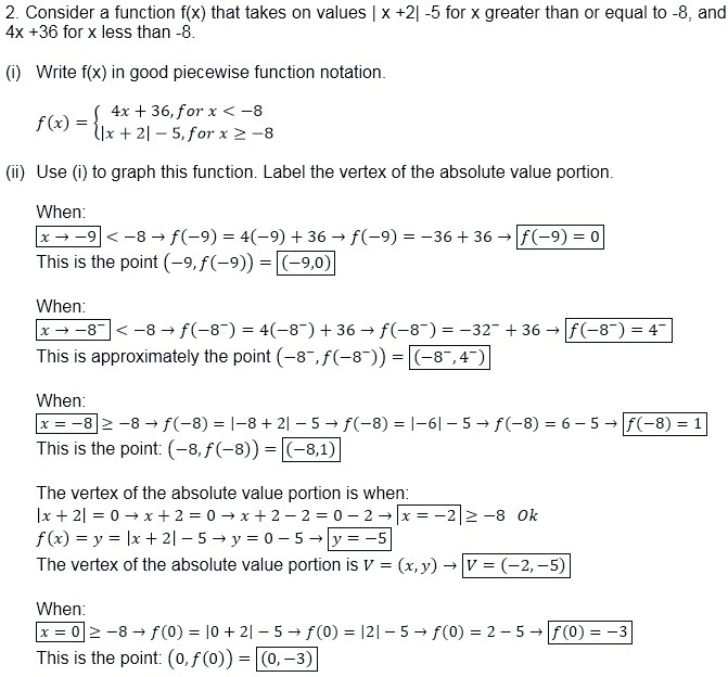 2. Consider a function f(x) that takes on values | x +2| -5 for x greater than or-example-1