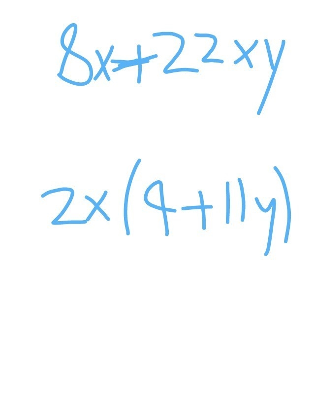 What is the GCF of 8x and 22xy-example-1