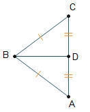 Which congruence theorem can be used to prove △BDA ≅ △BDC? A) HL B) SSA C) AAS D) SSS-example-1