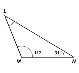 What is the measure of ∠L?-example-1