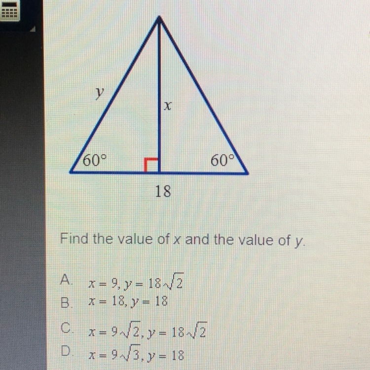 Find the value of X and the value of Y-example-1