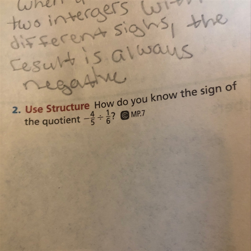 How do you know the sign of the quotient.-example-1