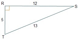 Given right triangle RST, what is the value of sin(S)? A) 5/13 B) 5/12 C) 12/13 D-example-1