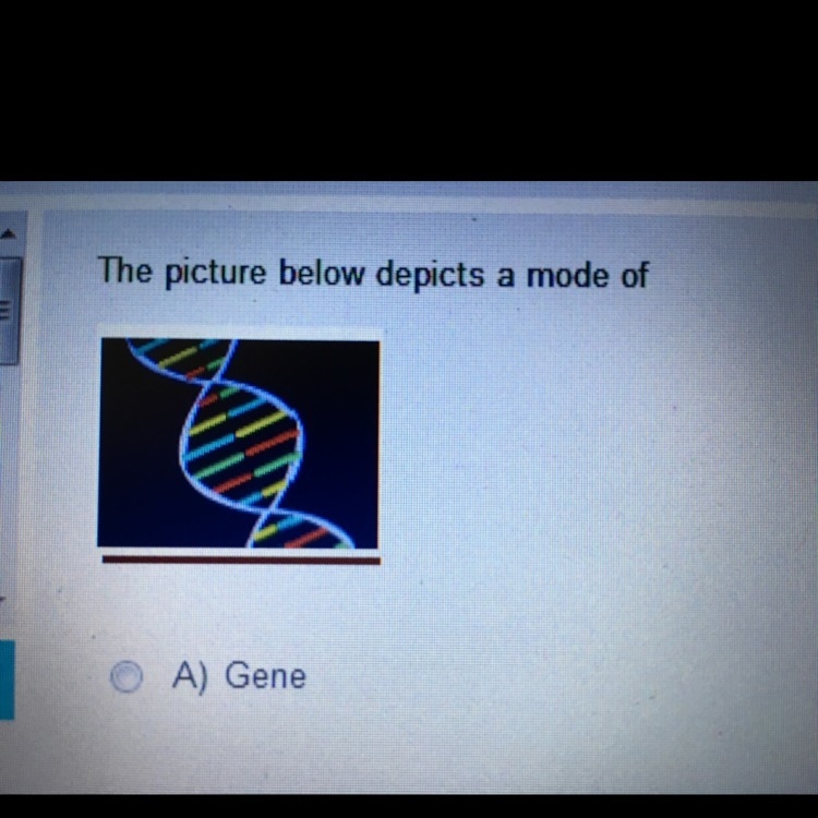 The picture below depicts a mode of A) gene B) h20 C) DNA D) naci-example-1