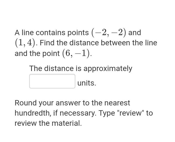 The distance is approximately-example-1