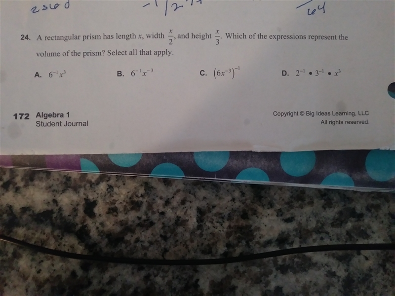 Can someone help me on this ? its Algebra 1 on exponents-example-1