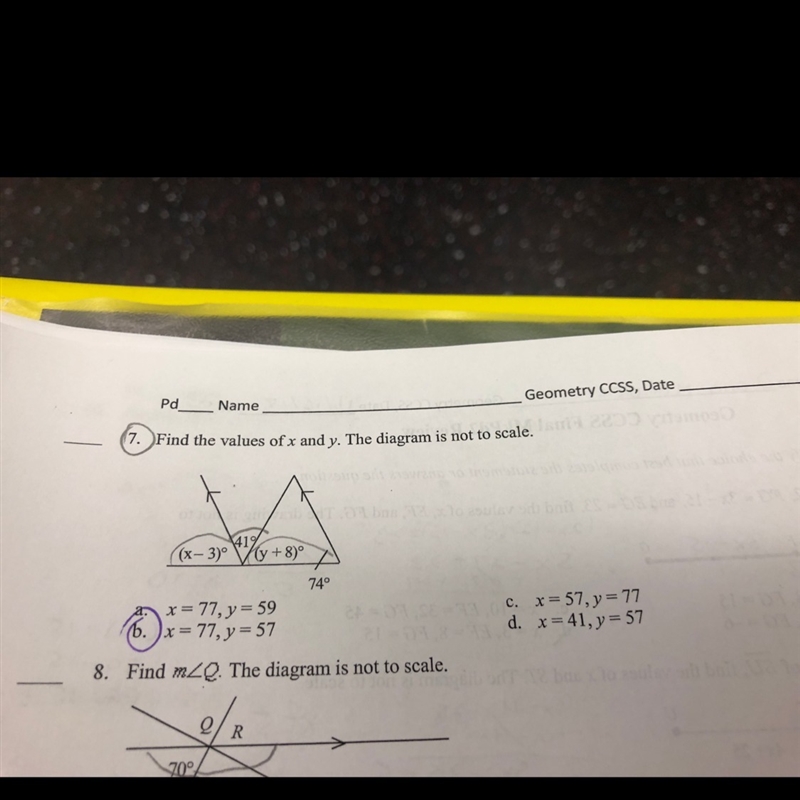 For this question I know that the answer is C but how do I show work for the answer-example-1