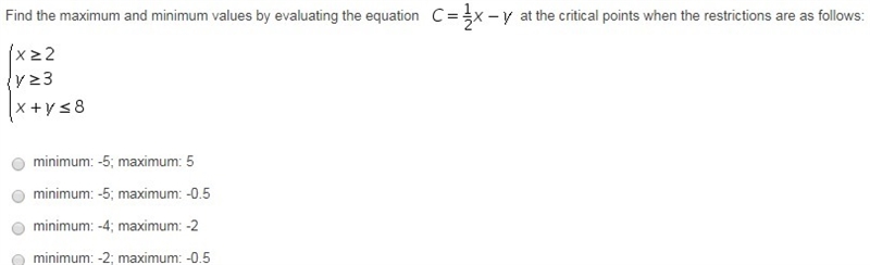 Find the maximum and minimum values by evaluating the equation (picture) at the critical-example-1