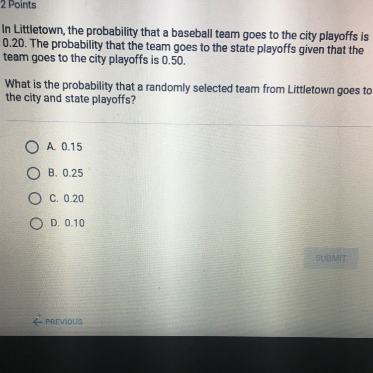 What is the probability that a randomly selected team from Littletown goes to the-example-1