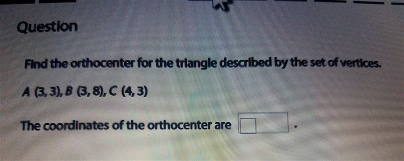 I dont know how to find the orthocenter-example-1