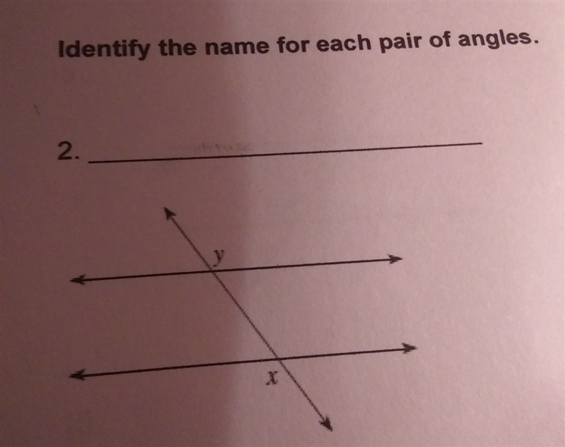 Identify the name for the pair of angles-example-1