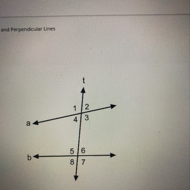 Look at the figure classify the pair of angles: <4 and <5. A.same side exterior-example-1