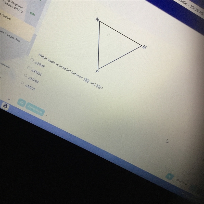 Which angle is included between NM and PN-example-1