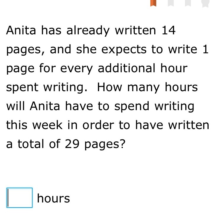 How many hours will Anita have to spend writing this week in order to have written-example-1