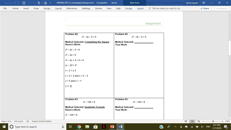 PLEASE HELP, I'M BEGGING YOU!!!! 100 POINTS!!! I NEED ANSWERS Karen has been working-example-2