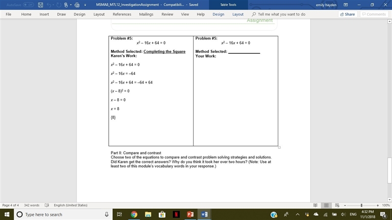 PLEASE HELP, I'M BEGGING YOU!!!! 100 POINTS!!! I NEED ANSWERS Karen has been working-example-5