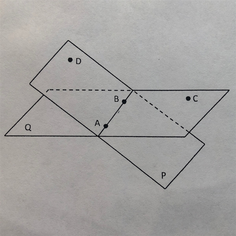 What is the intersection of planes p and q?-example-1