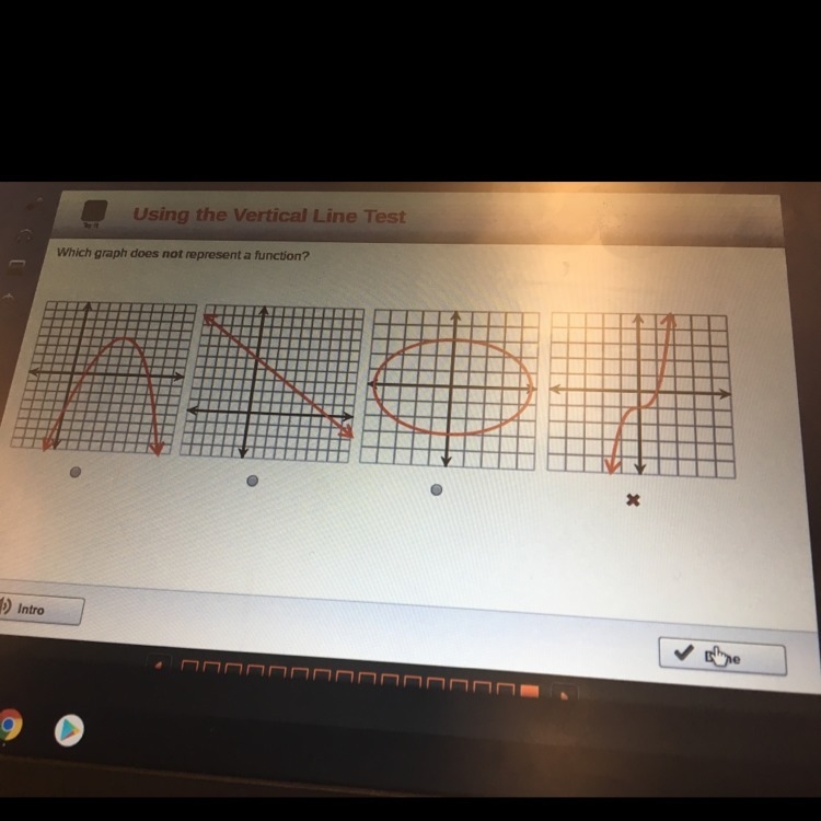 Which graph does not represent a function-example-1