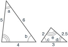 Two similar triangles are shown below: Which two sets of angles are corresponding-example-1