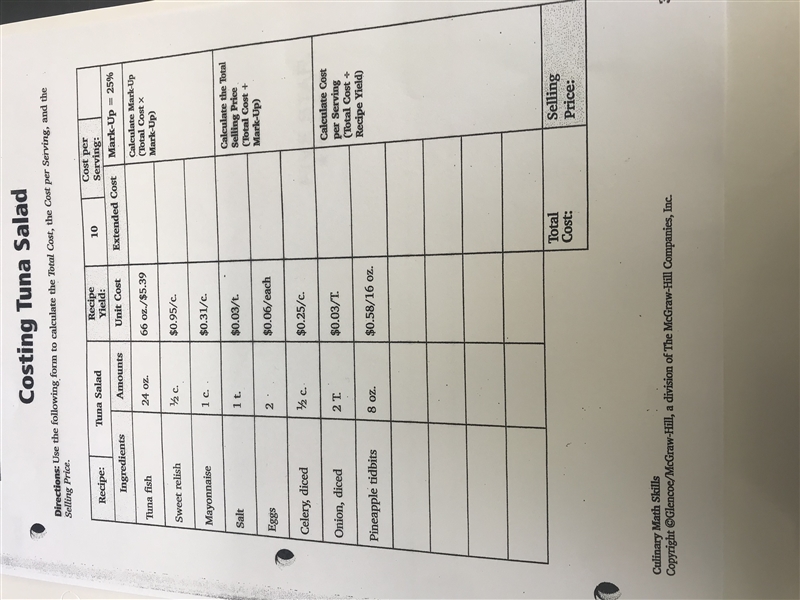 Please help!!!! Culinary Arts Math-example-1