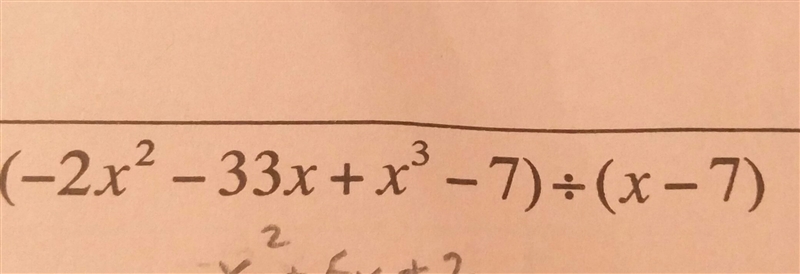 (-2x^2-33x+x^3-7)/(x-7)-example-1