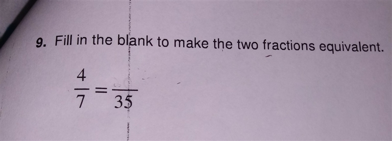 Fill in the blank to make the two fractions equivalent.-example-1