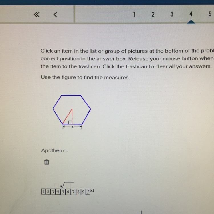 Use the figure to find the measures. Apothem=-example-1