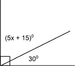 Based on the figure below, what is the value of x? 3 9 12 15-example-1