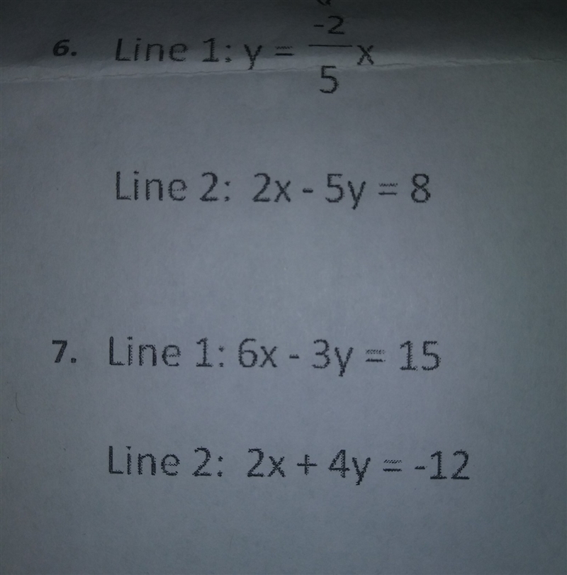 Determine if the following equations form a perpendicular line or not-example-1