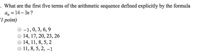 What are the first five terms of the arithmetic sequence-example-1