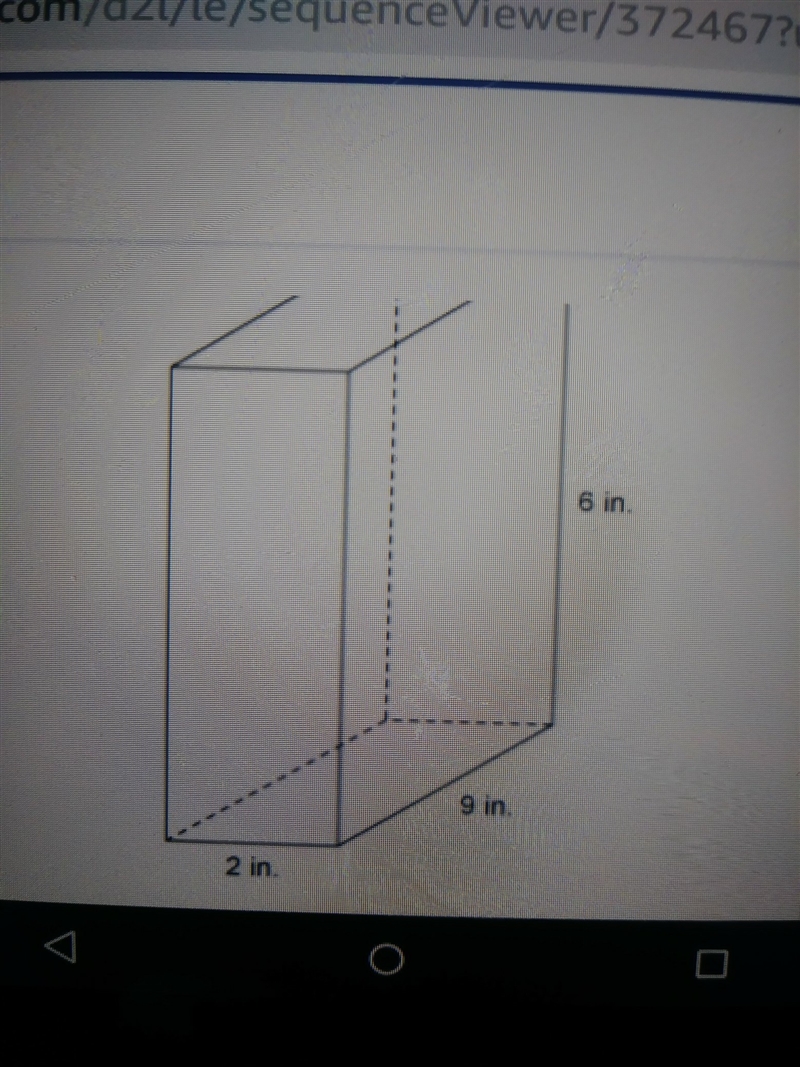 What is the value of the right rectangular prism A. 17 in B.68 in C.108 in D. 168 in-example-1