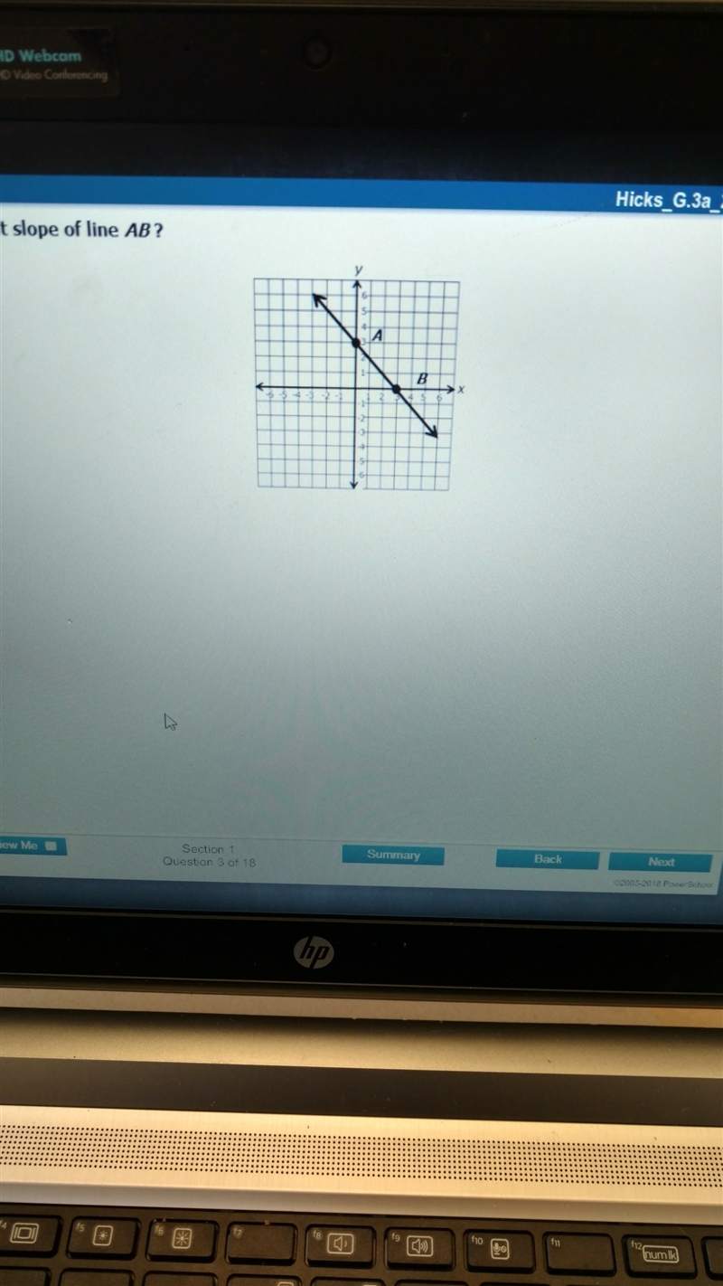 What is the apparent slope of line AB-example-1