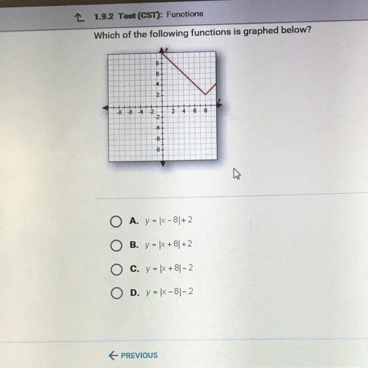 Which of the following functions is graphed below-example-1