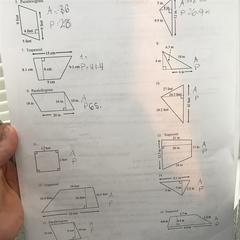 I need help on this area and Perimeter-example-1